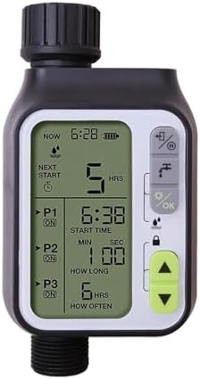NURII Garden Automatic Irrigation Water Timer, with Rain Sensor Outdoor Separate Irrigation Programs Irrigation Control System by Unknown