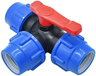 Garden Hose Fittings T-Type 32/40/50/63mm Pe Pipe Three-Way Ball Valve Garden Faucet Three-Way Manifold DN25 DN32 DN40 DN50 Connector 1 (Color : 32mm) - Image 7