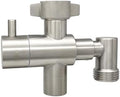 G-Sunny Stainless Steel Multi-Function Outdoor Faucet with Garden Hose Adapter, Garden Hose Splitter with Extra Tap for Hand Washing, Bucket Filling by G-Sunny