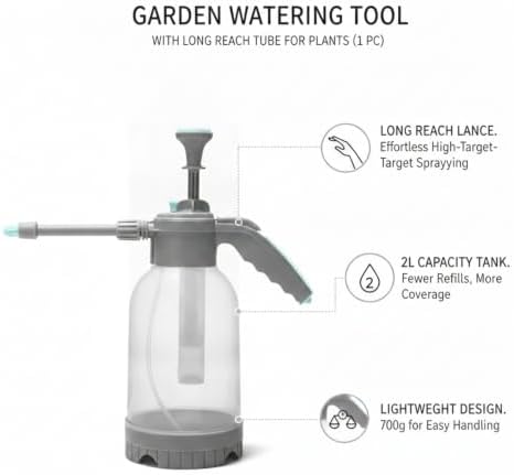 Watering Wand with Long Reach Tube for Garden Plants and Hanging Baskets, 2L Capacity - Image 5