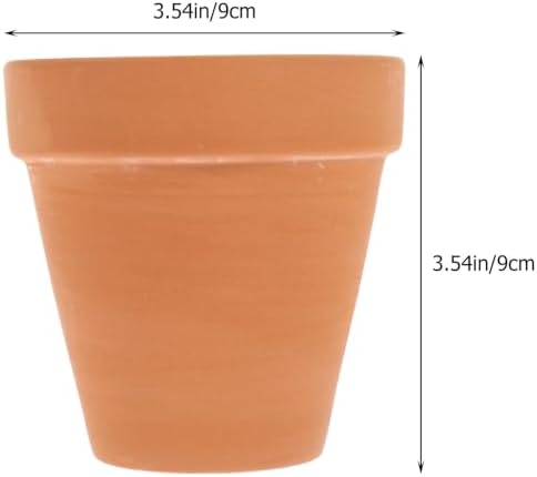 PartyKindom 10pcs Flower Pots Red Pottery with Drainage Holes - Image 2