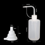 Hyber&Cara Safety Wash Bottle with Cap 3Pcs 250ml Plastic Plant Watering Tattoo Squeeze Bottle for Lab with 1Pc Silicone Funnel (Pack of 2) - Image 2