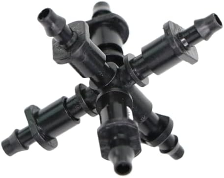 4/7MM 6-Way Garden Water Connector for Micro Tubing 1/4'' Hose Water Splitters Micro Irrigation Coupling Adaptor Barbed(5 PCS) - Image 4