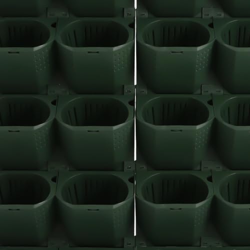 Self-Watering Wall-Mounted Planter, 36 Pots Wall Mounted Plastic Plant Grow Pot Vertical Garden Planter with Intelligent Control & Adjustable Irrigation System for Indoor Outdoor (Green, 36 Pots) - Image 7