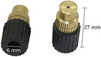 High Pressure Spray Nozzle, Pack of 10 Adjustable 6mm Brass Copper Atomizing Misting Nozzles for Garden Multicolor(Black) - Image 2