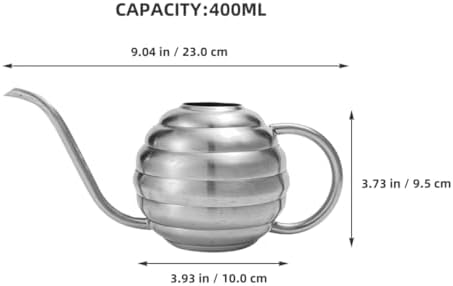 Stainless Steel Watering Can 400ml Indoor Outdoor Metal Watering Pot for Succulents and Flowers with Long Spout - Image 2