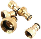 Expandable Garden Hose Repair Kit 3PCS Brass Water Hose Quick Connector 1/2" 3/4" Inch Thread Garden Irrigation Faucet Adapter(Out 6) by Unknown