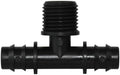4PCS 1/2" 3/4" Threaded 16 20 25MM PE Hose Barb Tee Connector Garden Drip Irrigation Adapter Tubing Coupling Repair(SPL11-299-16MM-4PCS) by Unknown
