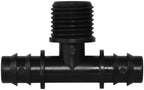 4PCS 1/2" 3/4" Threaded 16 20 25MM PE Hose Barb Tee Connector Garden Drip Irrigation Adapter Tubing Coupling Repair(SPL11-299-16MM-4PCS) by Unknown