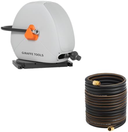 Giraffe Tools Retractable Sprinkler Soaker Hose Reel and Garden Hose 5/8", 100ft Water Hose Heavy Duty by GiraffeTools
