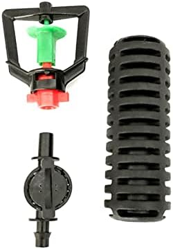 Xiaochen Sprinklers Watering Pipe Fittings Irrigation Kit Greenhouse Hanging Sprinkler Irrigation Barb Connector with Weight Anti-drip Device 360 Degree Rotation IT031 (Color : Green) - Image 4