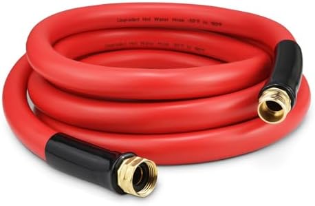Garden Hose 15ft x 5/8” Hot/Cold Water Hose, -50°F to 190°F, Red by BLENDLITETools