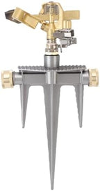 Sprinkler 360 Degree Rotating 49 ft Spray Distance Brass Nozzle NH 3/4 Inch Spike Base for Lawn Yard Orchard Irrigation - Image 7