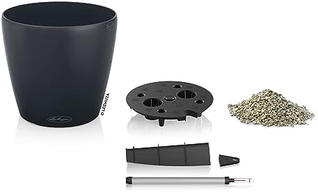 Classico Color 28 Slate, Self-Watering Round Planter, D11 H10.2 in - Image 3
