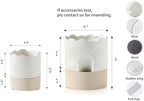 Nihow Ceramic Self Watering Pots for Indoor Plants, 4.5+6 Inch,Beige Set 2 - Image 2
