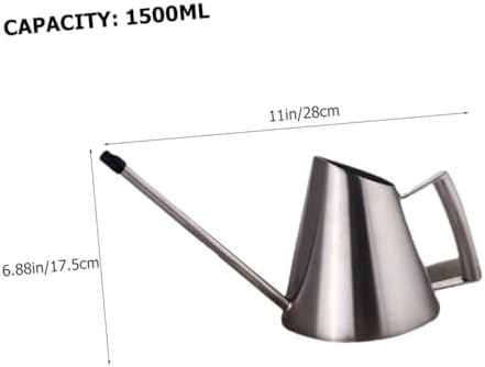 Mipcase Stainless Steel Watering Can with Long Spout Capacity Durable Metal Pot for Plants for Gardening and Houseplants - Image 2