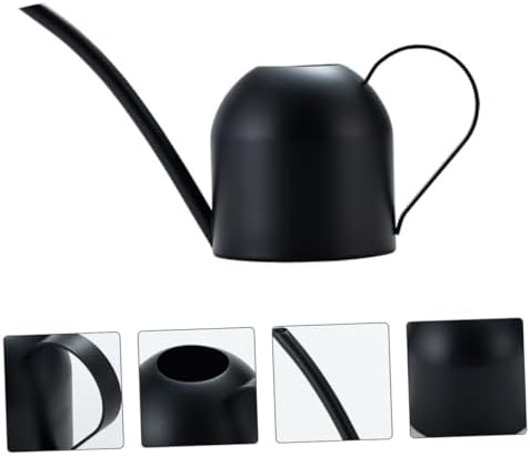 DOITOOL Stainless Steel Watering Can with Long Spout Ergonomic Handle for Indoor and Outdoor Plants Gardening Equipment Black Metal Watering Pot - Image 3