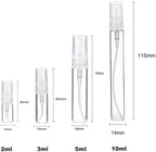 50pcs Mini Clear Perfume Glass Bottles Refillable Spray 2ml 3ml 5ml 10ml Travel - Image 2