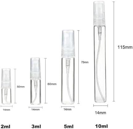 50pcs Mini Clear Perfume Glass Bottles Refillable Spray 2ml 3ml 5ml 10ml Travel - Image 2