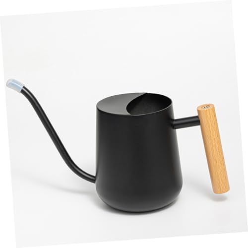 Mipcase 2pcs Indoor Watering Can Spout Metal Pot for House Plants and Flowers Capacity for Indoor Gardening Black Wooden Handle - Image 5