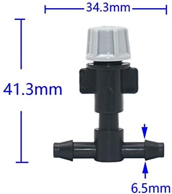 Garden Sprinkler Garden Gray Adjustable Atomizing Nozzle Drip Irrigation Sprayer Atomizing Nozzle with Three-Way Barb Threaded Connector 100PCS (Color : A) - Image 4