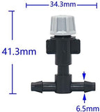 Gardening Watering System Tools Garden Gray Adjustable Atomizing Nozzle Drip Irrigation Sprayer Atomizing Nozzle with Three-Way Barb Threaded Connector 100PCS (Color : A) - Image 5