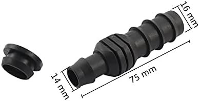 Garden Plumbing Adapter DN20 to DN16 Pipe Barb Straight Through Two-Way Connector 17mm Sealing Ring Drip Irrigation Tool Hose Connector Plumbing Pipe Fittings (Color : Black) - Image 3