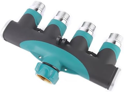 Hose Divider, 4-Way Hose Divider, 4-Way Heavy Duty Water Valve for Tap, 4 Outlets with On/Off Valve - Image 2