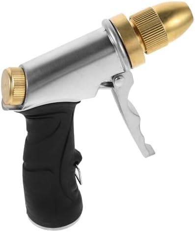 High Pressure Hose Nozzle, Copper Metal, Adjustable Spray for Plants by Ifundom