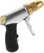 High Pressure Hose Nozzle, Copper Metal, Adjustable Spray for Plants by Ifundom