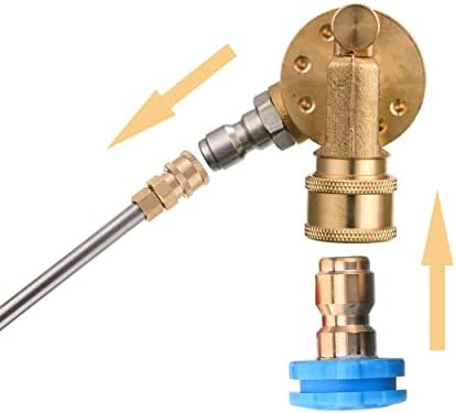 FIXFANS Pressure Washer Pivoting Coupler, Pressure Washer Hose Reel With Hose 3/8" X 50 FT - Image 3