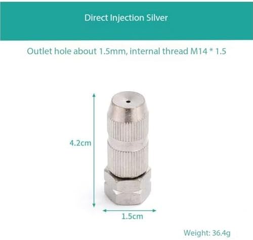 High Pressure Nozzle Brass Water Pipe Nozzle for Garden Hoses | Adjustable Features | Fits Standard Hoses, Garden Sprayers, Nozzles Directly Spray Silver 5pc - Image 3