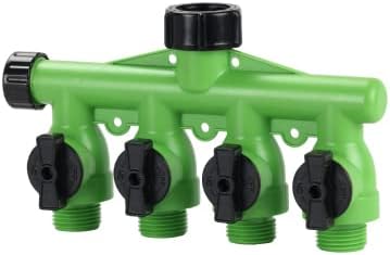 4 Way Poly Faucet Manifold Splitter with Shut Offs - Pack of (5) by Unknown
