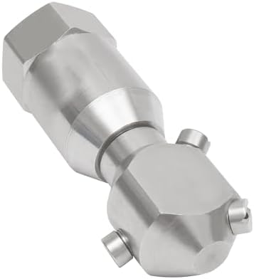 1/2" Cleaning Nozzle, 360° Rotating Spray Nozzle, 303 Stainless Steel Washing Nozzle, 50L/Min Flow High Pressure Continuous Rotary Washer Nozzle for Barrel Tank Cleaning - Image 4