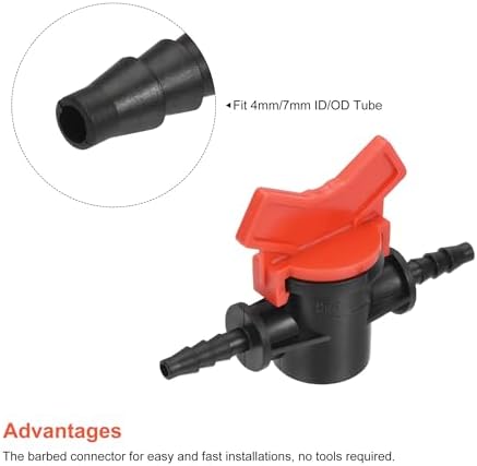 2/3/4Pcs Barbed Ball Valve 1/4" 16mm 19mm 25mm 19mmx16mm Barb Connector Shut Off Switch Plastic for Irrigation Drip Tube(19mmx16mm 2Pcs) - Image 4