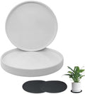 Yukfona Ceramic Plant Saucer Tray 2 Pcs 12 Inch White, 12.5" OD x11.9 ID x1.6 Deep| Fits Flower pots Bottom≤ 11.9", Heavy Duty Glazed Round Planter Drip with Catch Basin for Indoor Outdoor Plants by YUKFONA