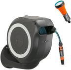 Gardena Wall-Mounted Hose Box RollUp M 20 m: Flexible watering for medium-sized gardens, swivel hose reel, with wall bracket, system parts and nozzle, including 20 m Gardena hose (18612-60) by Unknown