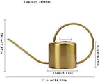 SUNESA Watering Can Long Spout Watering Can 1000ml Stainless Steel Watering Pot Retro Gardening Tools for Home Office, Indoor Outdoor House Plant Watering Spout Water Can (Color : Gold) - Image 2