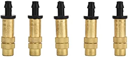 100PCS Single Hook Copper Atomizing Nozzle Mister Nozzles Drip Irrigation,for 4/7 Hose or Transfer to 8/11 Tube,Stable Spraying,360 Full Circle Spraying by Unknown