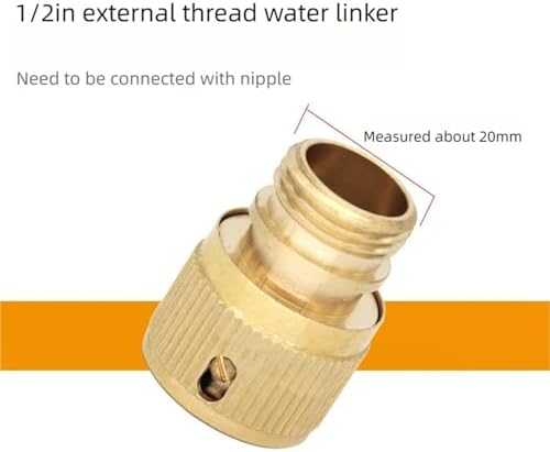 4PCS Brass Garden Hose Quick Coupler Pipe Connector with Stop Valve for Irrigation, Water Supply, Car Wash - Image 2