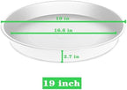2 Pack of 19 inch Plant Saucer, 2.7" Depth Tray, Large Deep Garden Plastic Flower Planter Plant Trays for Indoors Outdoor Bath Bath (19", Creamy White) - Image 2