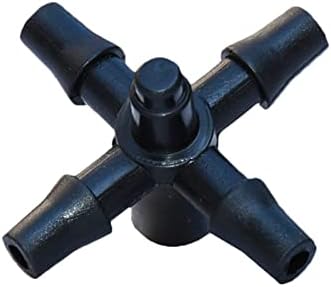 Gardening Irrigation Dripper Drip Arrow Cross Divider Flow Dripper Divider Drip Irrigation 3/5 Mm Connector with 200 Barbed Barbs (Color : Black) - Image 3