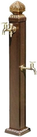 Freestanding Brass Garden Hose Holder - Retro Outdoor Faucet for Car Washing & Watering, Stylish Water Column Feature for Gardens & Patios by Unknown