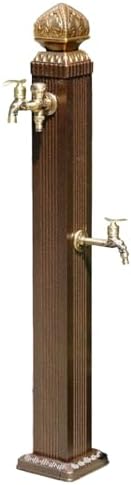 Freestanding Brass Garden Hose Holder - Retro Outdoor Faucet for Car Washing & Watering, Stylish Water Column Feature for Gardens & Patios by Unknown