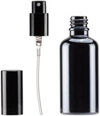 YIZHAO Black Glass Spray Bottles 2oz, with Small Fine Mist Spray, Metal Cap, Refillable for Essential Oil,Travel,Cleaning,Perfume,Aromatherapy,Makeup – 12 Pcs - Image 4
