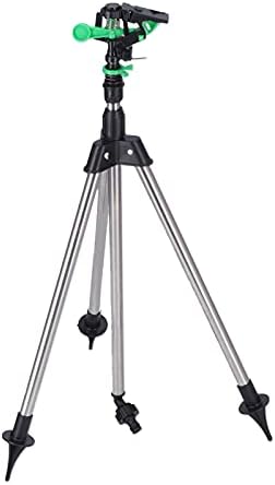 360 Degree Automatic Rotating Garden Water Impact Sprinkler G1/2, with Adjustable Tripod, Large Coverage Area, Auto Irrigation System for Plants Lawn Sprinkler by EVTSCAN