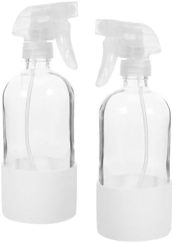 2pcs Reusable Spray Bottle 500ml Glass with Silicone Cover Light Color by Unknown