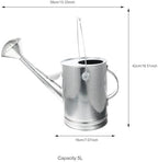 Vintage Thickened Galvanized Watering Can 5l with Long Spout for Indoor Outdoor Plants Household Garden Watering Pot - Image 7