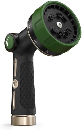 Heavy Duty Garden Hose Nozzle Bottle Green by RainPoint