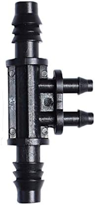Quick Connect Garden Hose Garden Hose Tee Barb 8/11 To 1/4" 4/7 Hose Connector 4 Way Garden Irrigation Manifold 3/8" 80PCS (Color : Black, Diameter : 3/8'') by Unknown